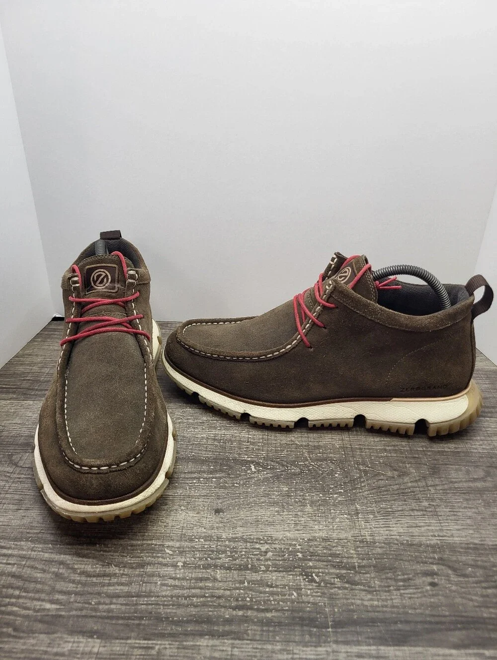 Cole Haan 4.Zerogrand Premium Mens Leather City Chukka Boots Brown Mens Sz 10